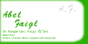 abel faigl business card